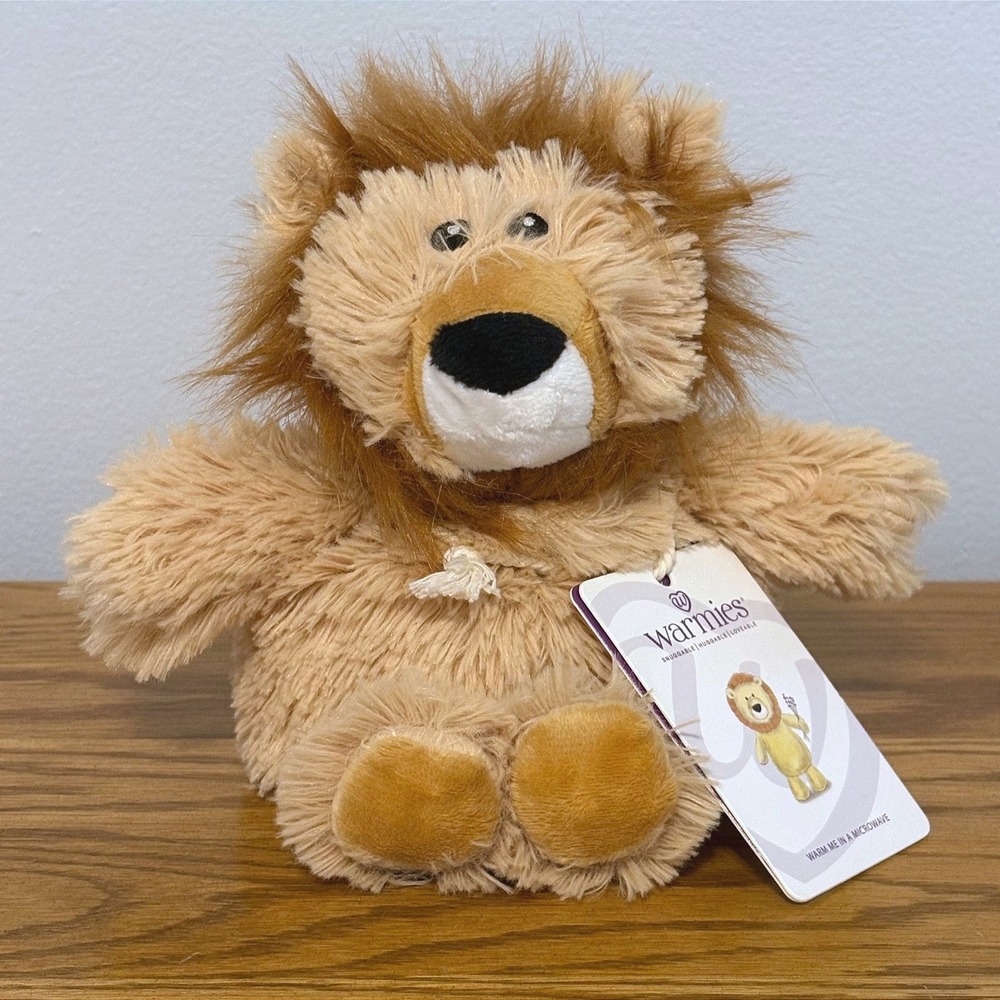 Warmies Junior Lion Microwaveable Lavender Scented Weighted Plush NWT